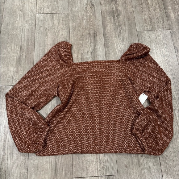 Madewell Geometric Brown Blouse - Picture 5 of 11